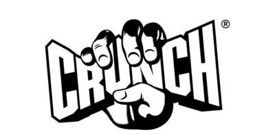Crunch Fitness logo in black and white