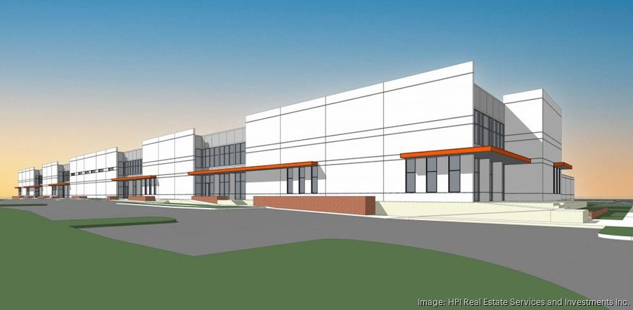 Rendering of buildings at Hays Commerce Center