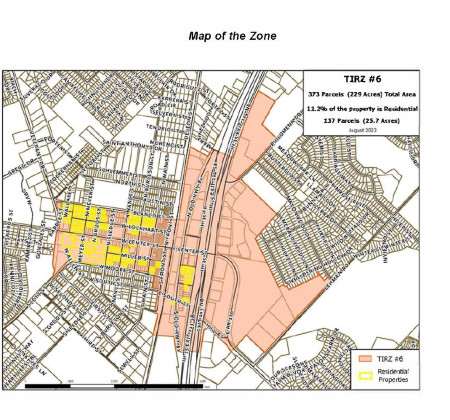 Map of the TIRZ #6 area which applies to the grant