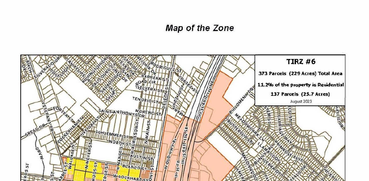 Map of the TIRZ #6 area which applies to the grant